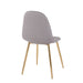 Pebble Contemporary Chair in Gold Steel and Light Grey Fabric by LumiSource - Set of 2 - DTYStore