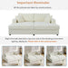 86.5" Oversized Loveseat Chaise Lounge Sectional Sofa Bed Corduroy Sleeper Sofa with Two USB Ports , Two Cup Holders and Two Throw Pillows for Living Room and Bedroom, Beige - DTYStore