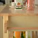 Kitchen Island & Kitchen Cart, Mobile Kitchen Island with Two Lockable Wheels, Rubber Wood Top, Simple Design & Natural Color Give More Imagination of Party Scene. - DTYStore