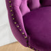 Swivel Velvet Barstools Adjusatble Seat Height from 25-33 Inch,17.7inch base, Modern Upholstered Bar Stools with Backs Comfortable Tufted for Home Pub and Kitchen Island,Purple,Set of 2,SW1812PP - DTYStore