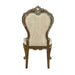 Beige and Antique Oak Side Chair with Nailhead Trim (Set of 2) - DTYStore