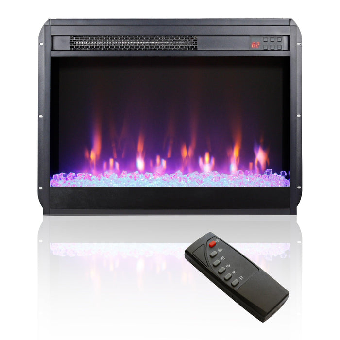 60 Inch Electric Fireplace Media TV Stand With Sync Colorful LED Lights-Dark rustic oak color - DTYStore