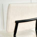 Modern Beige simple dining chair Fabric Upholstered Chairs home bedroom stool back dressing chair black metal legs(set of 2) - DTYStore