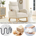 27.6"W Modern Accent High Backrest Living Room Lounge Arm Rocking Chair, Two Side Pocket - DTYStore
