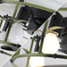 Flush Mount Ceiling Fans with Lights and Remote Control green Caged Low Profile Ceiling Fan Modern Metal Ceiling fanfor Farmhouse Dining Room Bedroom Kitchen Living Room - DTYStore