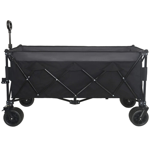 51-inch Extended Heavy-Duty Foldable Utility Wagon - 480lbs Capacity, Patented Ultra-Stable Frame, 1:6 Space-Saving Fold & 7' All-Terrain Wheels, No Assembly Needed, Black- Gray - Image 14