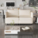 Love Seat Couches, 2 Seater Loveseat Mid Century Modern Sofa Couch With Storage for Small Spaces, Living Room, Dorm, Bedroom - DTYStore