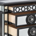 Varian II Mirrored, Black & Sliver Finish Nightstand - DTYStore