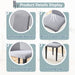 Four Light Gray Linen-Cotton dining chairs, simple and versatile, comfortable and accompanied. Exquisite and versatile dining chairs unlock a comfortable new experience.(Set of 4) - DTYStore
