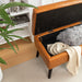 Storage Bench with Storage Bench for Bedroom End of Bed Bench Foot of Bed Bench Entryway Bench Storage Ottoman Bench 43.3" W x 17.7" Brown Leather Bench - DTYStore