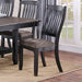 Dark Coffee Fabric Upholstered Side Chairs, Black(Set of 2) - DTYStore