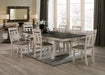 Cottage Style Dining Side Chair 2pc Set Upholstered Seat Chalk Gray Dining Room Wooden Furniture Transitional Design - DTYStore