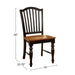 Set of 2 Side Chairs in Black and Antique Oak Finish - DTYStore