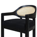 Americana Mid-Century Modern 30.5' Cane Back Bar Stool, Jet Black - DTYStore