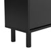 Narrow Design Tipping Bucket Shoe Cabinet with 3 Flip Drawers, Wood Grain Pattern Top Entryway Organizer with 3 Hooks, Free Standing Shoe Rack with Adjustable Panel for Hallway, Black - DTYStore