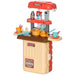 3 in 1 Kids Kitchen Playset, Foldable Play Kitchen Set Converted into Travel Luggage, 36Pcs Play Kitchen Accessories, Pretend Play Toys for Toddlers 3-6 Years Old, Multicolor - DTYStore