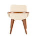 Cosmo Mid-Century Chair in Walnut and Cream Faux Leather by LumiSource - DTYStore