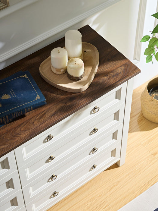 Farmhouse 8 Drawers Dresser Chests for Bedroom, Wood Rustic Tall Chest of Drawers, Dressers Organizer for Bedroom, Living Room, Hallway - DTYStore