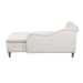 Beige Chaise Lounge Indoor,Velvet Lounge Chair for Bedroom with Storage & Pillow,Modern Upholstered Rolled Arm Chase Lounge for Sleeping with Nailhead Trim for Living Room Bedroom Office - DTYStore
