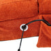 Linen Massage Chaise Lounge Indoor with Remote Control,Ergonomic Electric Massage Long Lounger with 5 Modes for Office, Living Room,Bedroom (Orange) - DTYStore