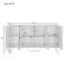 Modern Sideboard with Four Doors, Metal Handles & Legs, Adjustable Shelves Kitchen Cabinet - DTYStore