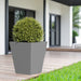 18' H Tall Metal Tapered Planter – Large Outdoor & Indoor Garden Plant Pot with Drainage Hole and Rubber Plug, Stylish Burnished Grey Finish for Home and Patio - DTYStore