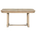 6-Piece Rubber Wood Dining Table Set with Beautiful Wood Grain Pattern Tabletop Solid Wood Veneer and Soft Cushion (Natural Wood Wash) - DTYStore