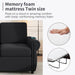 57.9" Orisfur Pull Out Sofa Bed Loveseat Sleeper with Twin Size Memory Mattress with Two USB Ports for Living Room Spaces, Black