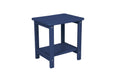 Lounge Chair with Side Table, 3-Piece Oversized Chaise Lounge Chair Set with Wood Texture,Navy Blue,All Weather Patio Lounge Chair with 5 Positions,Wheels&Cup Holder(include 2Lounge chairs and 1Table) - DTYStore