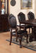 Gorgeous Formal Set of 2 Arm Chairs Brown Color Rubberwood Dining Room Furniture Faux Leather Upholstered Seat - DTYStore