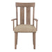 Nathaniel Fabric & Maple Finish Arm Chair (Set of 2) - DTYStore