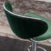 Masaccio Velvet Upholstered Adjustable Swivel Barstool, Set of 2, Green - DTYStore