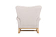 Baby Room High Back Rocking Chair Nursery Chair , Comfortable Rocker Fabric Padded Seat ,Modern High Back Armchair - DTYStore