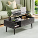 Lift Top Coffee Storage Wood Tables with Hidden Compartment Small Dining Desk for Home Living Room Office