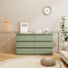 Green Large 6 drawers chest of drawer dressers table - DTYStore