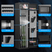 "High-Security Steel Rifle Cabinet - 3-4 Gun Capacity, Electronic Lock, Solid Bolts, Dual Alarms, LED Lighting, Silent Operation" - DTYStore