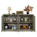 Modern 4-Door Wooden Cabinet with Adjustable Shelves – Stylish Storage Solution for Home or Office - DTYStore