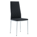 Modern Style Dining Chairs Set of 6 in Black, Essential for Minimalist Homes.Meeting Family Dining Needs,PU Material Seat,Silver Metal Legs,Blending into Various Home Environments.W1151107275 - DTYStore