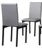 Noyes Faux Leather Seat Metal Frame Dining Chairs, Set of 4, Gray - DTYStore