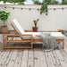 Outdoor Lounge Chairs, 5-Position Chaise Lounge Outdoor, Patio Chaise Lounge with Cushion & Adjustable Backrest, Pool Lounge Chairs for Backyard, Deck, and Lawn, Light Teak - DTYStore