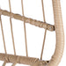Outdoor Garden Rattan Egg Swing Chair Hanging Chair Wood+Khaki - DTYStore