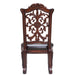Brown and Cherry Side Chair with Nailhead Trim (Set of 2) - DTYStore