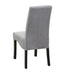 Grey and Black Upholestered Dining Chair (Set of 2) - DTYStore