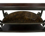 Sofa Table, Glass table top, MDF W/marble paper middle shelf, powder coat finish metal legs. (54"Lx20"Wx30"H) - DTYStore