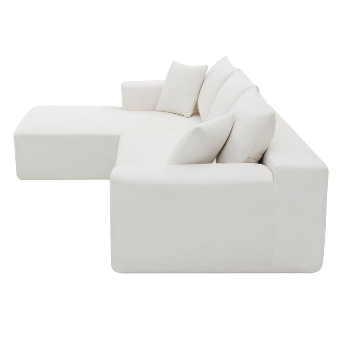 Modular Sectional Living Room Sofa Set, Modern Minimalist Style Upholstered Couch,2 PC Free Combination - DTYStore