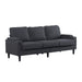 dark grey color knock down 3-seat combo sofa with storage ottoman for living room apartment bedroom and compact room, Upholstered sectional Couch, L Shaped Bench with a footrest, a individual storage - DTYStore