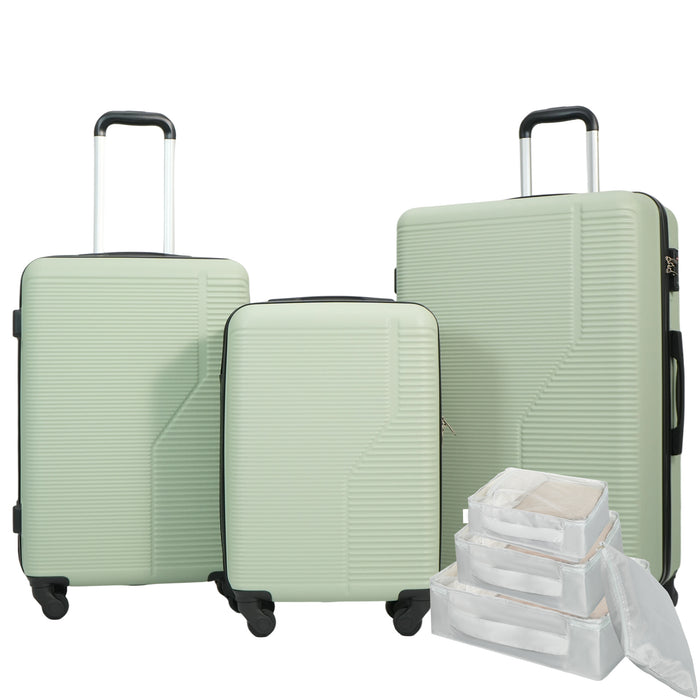 Durable ABS Hardshell Luggage Set with Spinner Wheels and TSA Lock, Lightweight