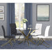 Black and Brass Dining Chairs (Set of 2) - DTYStore