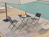 Rattan Patio Bistro Set, 3 Piece Foldable Outdoor Patio Furniture Sets, with Folding Table and Two Chairs, for Garden, Backyard, Pool, Lawn, Porch, Balcony, All Weather Rattan Style - DTYStore