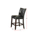 Leather Upholstered High Dining Chair, Black(Set of 2) - DTYStore